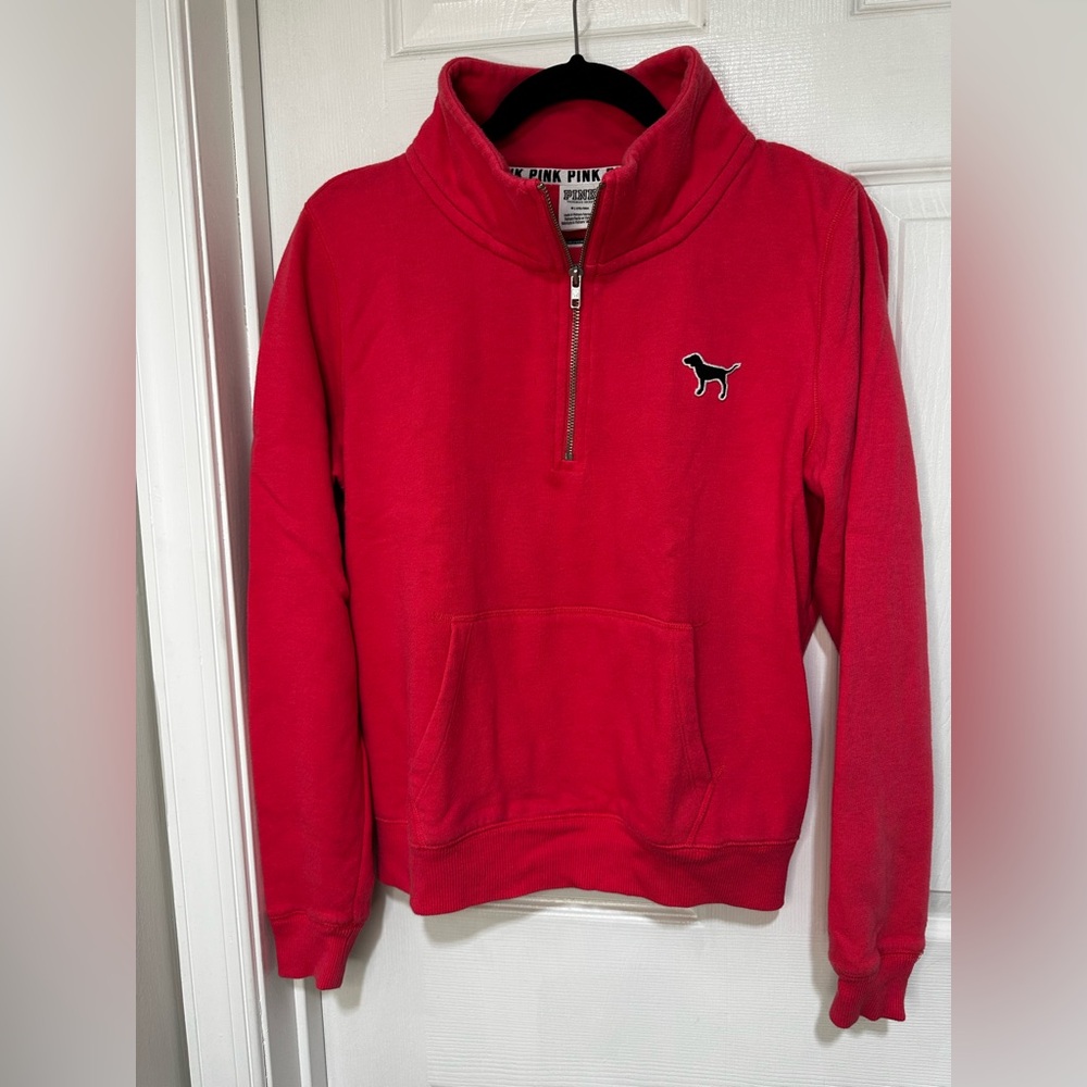 Victoria's Secret PINK Men's Red Zip-Up Sweater